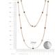 3 - Lien (13 Stn/2.6mm) Lab Grown Diamond and Alexandrite on Cable Necklace 