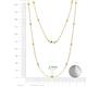3 - Lien (13 Stn/2.3mm) Yellow Sapphire and Diamond on Cable Necklace 