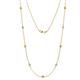 1 - Adia (9 Stn/2.7mm) Citrine and Diamond on Cable Necklace 