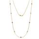 1 - Adia (9 Stn/2.7mm) Iolite and Diamond on Cable Necklace 