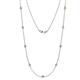 1 - Adia (9 Stn/2.7mm) Yellow and White Diamond on Cable Necklace 