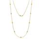 1 - Adia (9 Stn/2.3mm) Yellow Sapphire and Diamond on Cable Necklace 