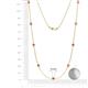 2 - Adia (9 Stn/4mm) Pink Tourmaline on Cable Necklace 