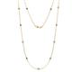 1 - Asta (11 Stn/2.7mm) Iolite and Diamond on Cable Necklace 