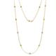 1 - Asta (11 Stn/2.7mm) Yellow and White Diamond on Cable Necklace 