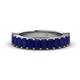 1 - Alaya Emerald Cut Blue Sapphire 14 Stone Wedding Band 
