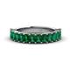 1 - Alaya Emerald Cut Emerald 14 Stone Wedding Band 