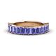 1 - Alaya Emerald Cut Tanzanite 14 Stone Wedding Band 