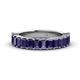 1 - Alaya Emerald Cut Iolite 14 Stone Wedding Band 
