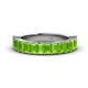 1 - Alaya Emerald Cut Peridot 14 Stone Wedding Band 