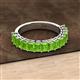 3 - Alaya Emerald Cut Peridot 14 Stone Wedding Band 