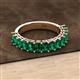 3 - Alaya Emerald Cut Emerald 14 Stone Wedding Band 
