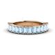 1 - Alaya Emerald Cut Aquamarine 14 Stone Wedding Band 
