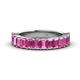 1 - Alaya Emerald Cut Pink Sapphire 14 Stone Wedding Band 
