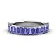 1 - Alaya Emerald Cut Tanzanite 14 Stone Wedding Band 