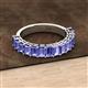 3 - Alaya Emerald Cut Tanzanite 14 Stone Wedding Band 