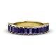 1 - Alaya Emerald Cut Iolite 14 Stone Wedding Band 