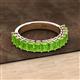 3 - Alaya Emerald Cut Peridot 14 Stone Wedding Band 