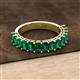 3 - Alaya Emerald Cut Emerald 14 Stone Wedding Band 