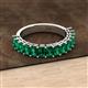 3 - Alaya Emerald Cut Emerald 14 Stone Wedding Band 