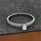 2 - Serina Classic Emerald Cut and Round Diamond 3 Row Shank Engagement Ring 