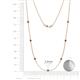 2 - Salina (7 Stn/2.6mm) Smoky Quartz on Cable Necklace 