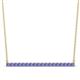 1 - Noya 2.00 mm Round Tanzanite Horizontal Bar Pendant Necklace 