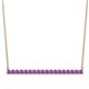 1 - Noya 2.00 mm Round Amethyst Horizontal Bar Pendant Necklace 
