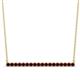 1 - Noya 2.00 mm Round Red Garnet Horizontal Bar Pendant Necklace 