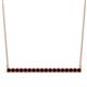 1 - Noya 2.00 mm Round Red Garnet Horizontal Bar Pendant Necklace 