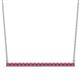 1 - Noya 2.00 mm Round Rhodolite Garnet Horizontal Bar Pendant Necklace 