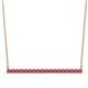 1 - Noya 2.00 mm Round Rhodolite Garnet Horizontal Bar Pendant Necklace 
