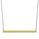 1 - Noya 2.00 mm Round Yellow Sapphire Horizontal Bar Pendant Necklace 