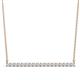 1 - Noya 2.00 mm Round White Sapphire Horizontal Bar Pendant Necklace 