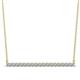 1 - Noya 2.00 mm Round Diamond Horizontal Bar Pendant Necklace 