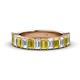1 - Alaya Emerald Cut Yellow Sapphire and Diamond 14 Stone Wedding Band 