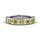1 - Alaya Emerald Cut Yellow Sapphire and Diamond 14 Stone Wedding Band 