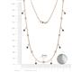 4 - Belina (17 Stn/2mm) Black and White Diamond Drop Station Necklace 