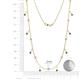 4 - Belina (17 Stn/2mm) Blue and White Diamond Drop Station Necklace 