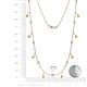 4 - Belina (17 Stn/2mm) Yellow and White Diamond Drop Station Necklace 