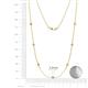 2 - Salina (7 Stn/2.6mm) Yellow and White Lab Grown Diamond on Cable Necklace 
