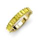 4 - Alaya Emerald Cut Yellow Sapphire 14 Stone Wedding Band 