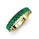 4 - Alaya Emerald Cut Emerald 14 Stone Wedding Band 