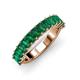 4 - Alaya Emerald Cut Emerald 14 Stone Wedding Band 