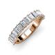 4 - Alaya Emerald Cut Lab Grown Diamond 14 Stone Wedding Band 