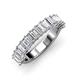 4 - Alaya Emerald Cut Lab Grown Diamond 14 Stone Wedding Band 