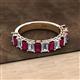 2 - Alaya Emerald Cut Ruby and Diamond 14 Stone Wedding Band 