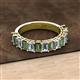 2 - Alaya Emerald Cut Diamond and Lab Created Alexandrite 14 Stone Wedding Band 
