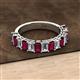 2 - Alaya Emerald Cut Ruby and Diamond 14 Stone Wedding Band 