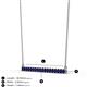 3 - Noya 2.00 mm Round Blue Sapphire Horizontal Bar Pendant Necklace 